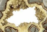 Polished Crystal Filled Septarian Nodule Section - Utah #318011-1